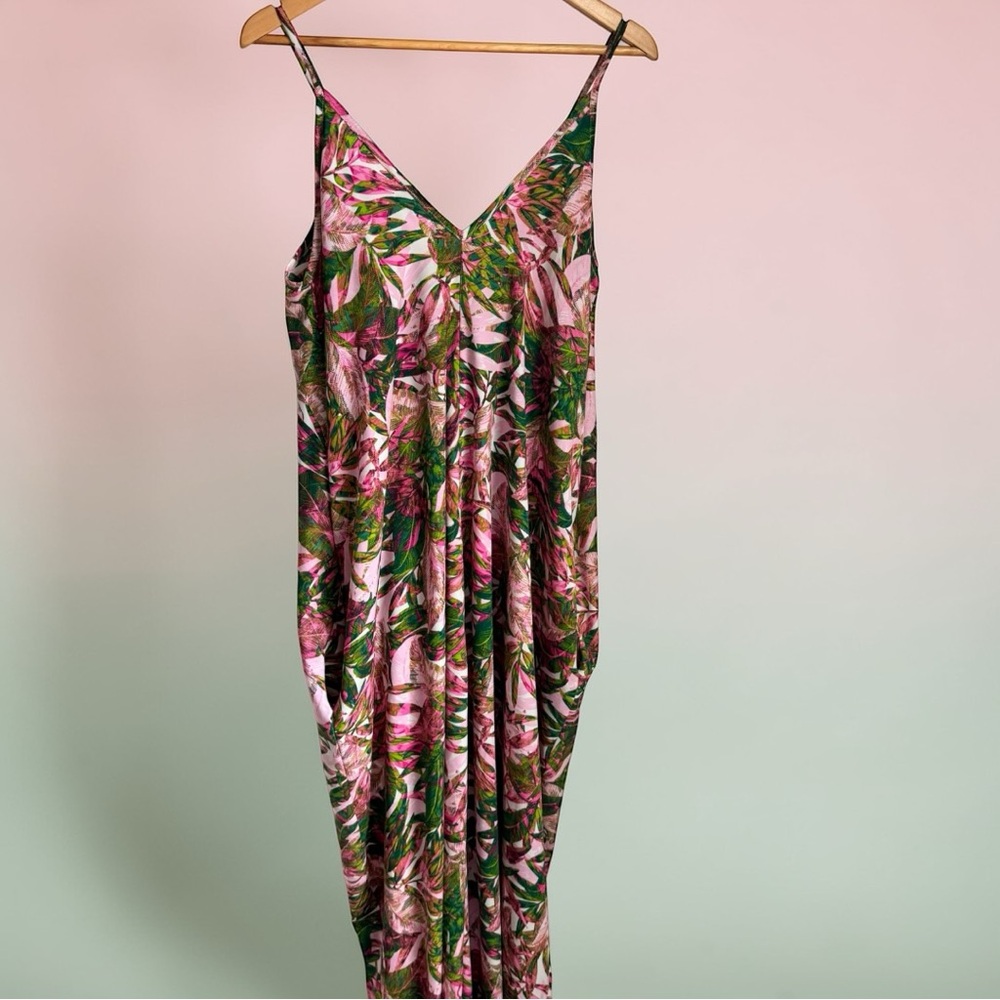 Tyche Tropical Floral Maxi Dress with Pockets
